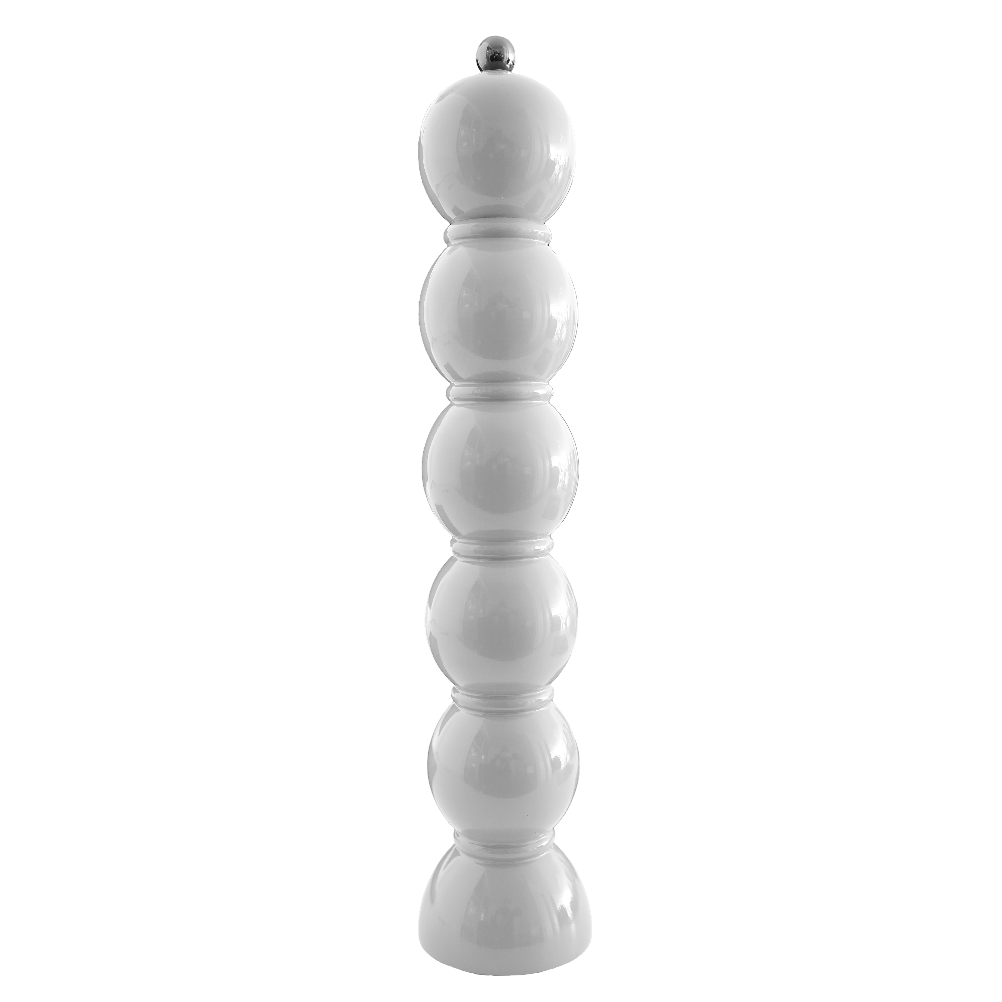 BOBBIN SALT OR PEPPER MILL GRINDER IN WHITE 35cms