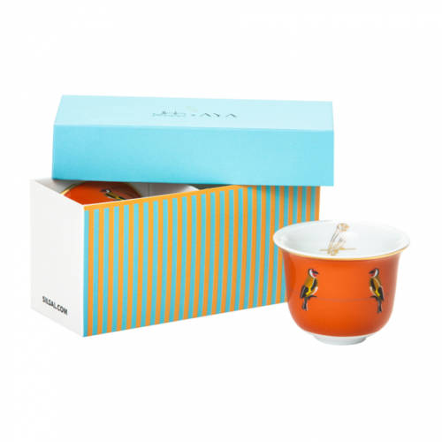 Sarb Arabic Coffee Cups (Set of 2) - European Goldfinch