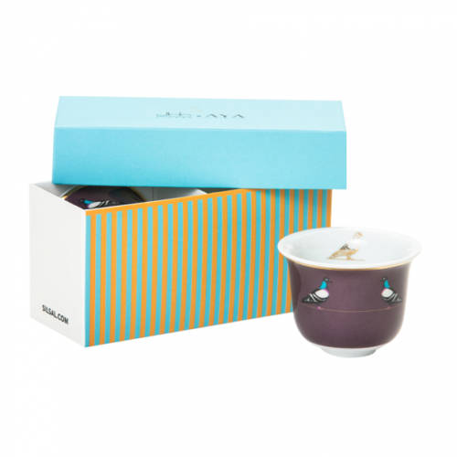 Silsal Sarb Arabic Coffee Cups (Set of 2) - Rock Pigeon